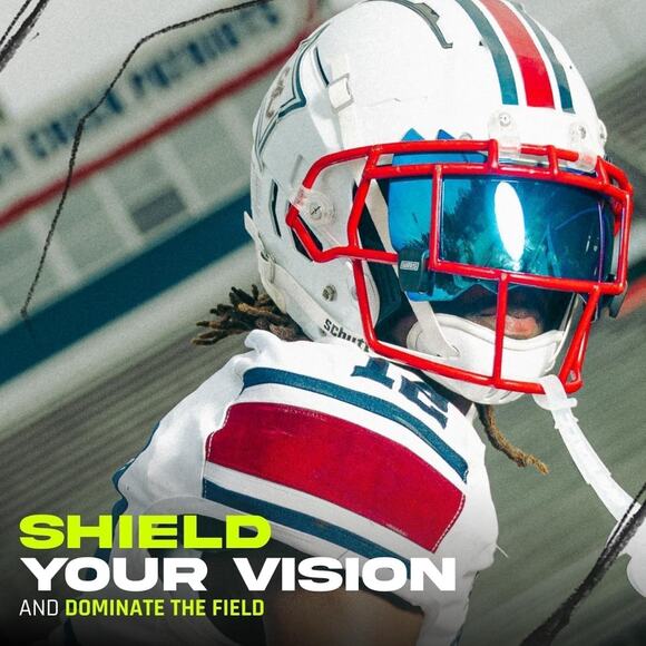 We Ball Sports Football Visor 3.0, Fits Adult & Youth Football Helmets - Picture 3 of 6